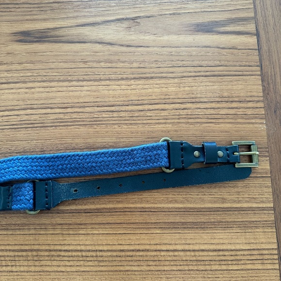 Black and navy men’s belt - Picture 3 of 3
